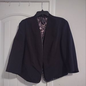 Women's Plus Size Short Cut Lawyer Blazer Suit Jacket With Shoulder Pads